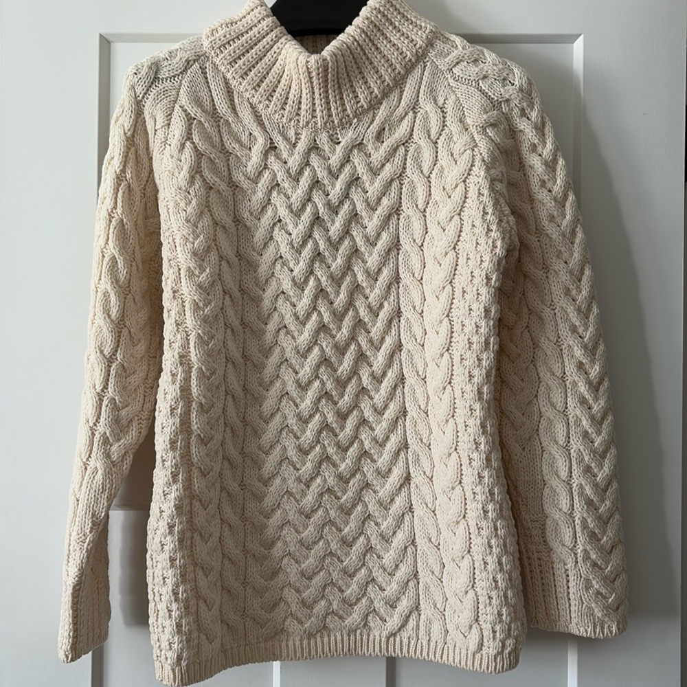 Aran wool sweater
